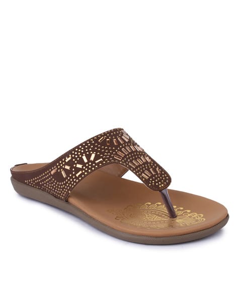 Embellished T-strap Sandals (Image - 1)