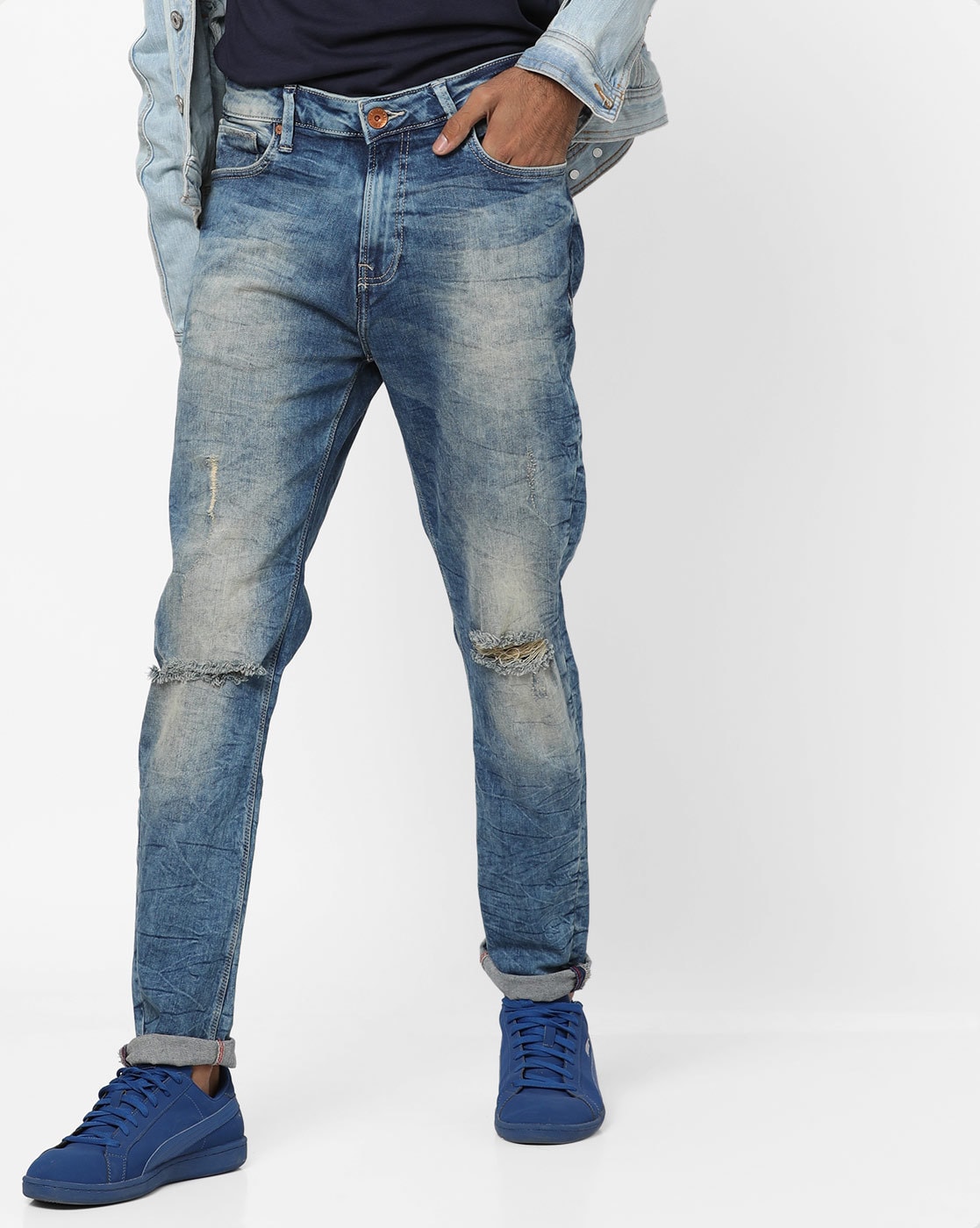 Buy Blue Jeans For Men By United Colors Of Benetton Online Ajio Com