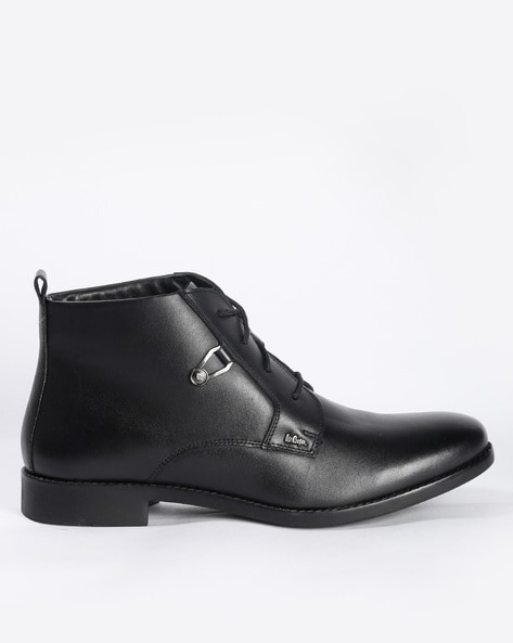 Lee Cooper Mid-Top Lace-Up Leather Boots