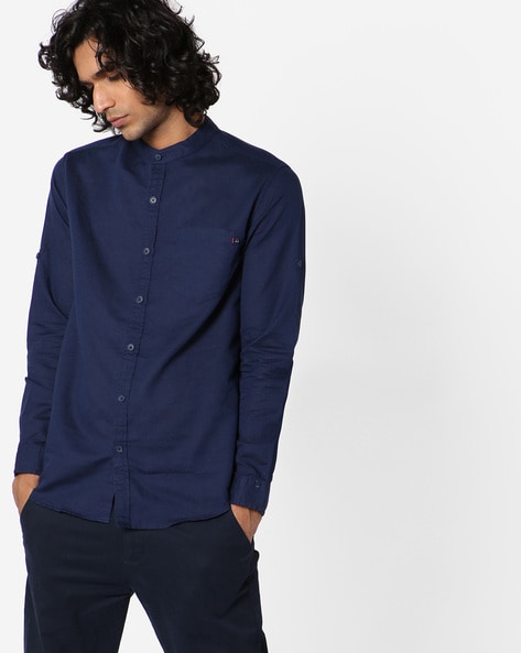 Locomotive Slim Fit Mandarin Collar Shirt