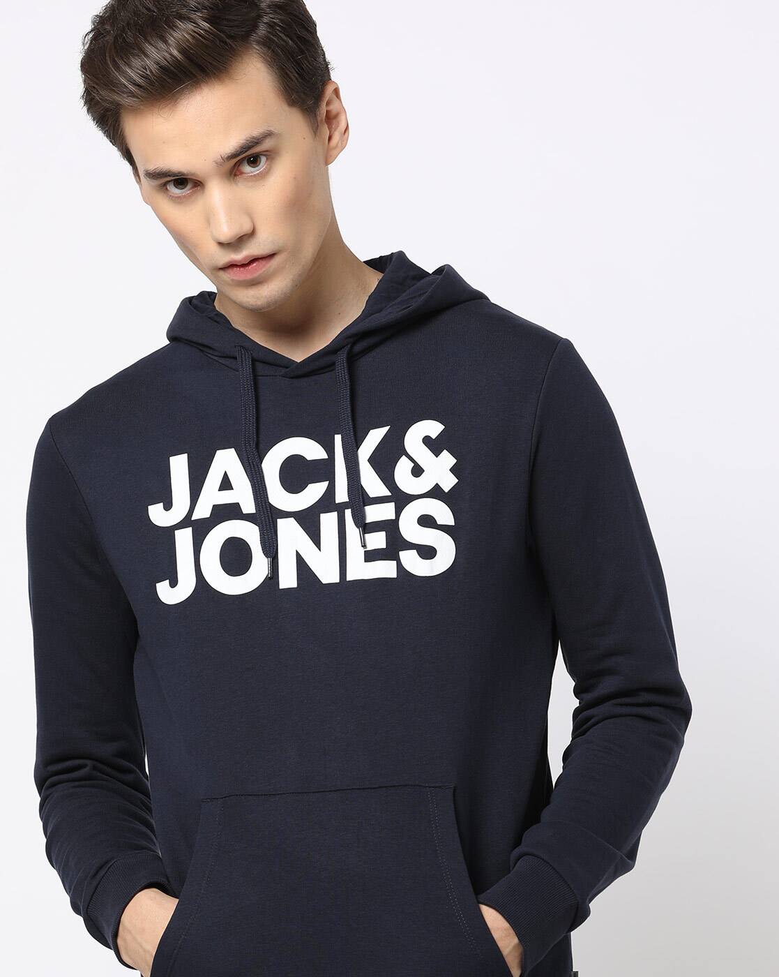 jack and jones blue hoodie