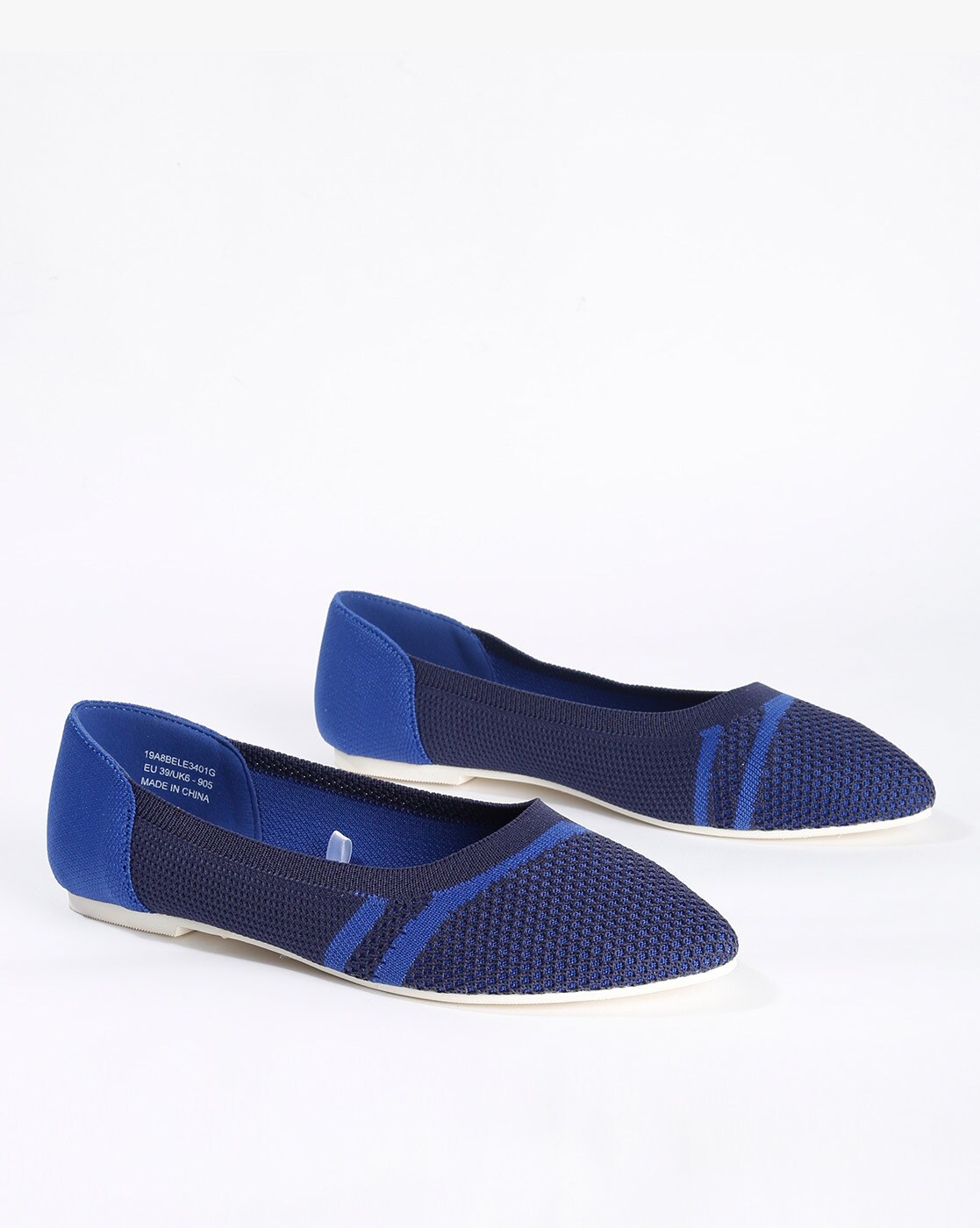 navy blue flat shoes
