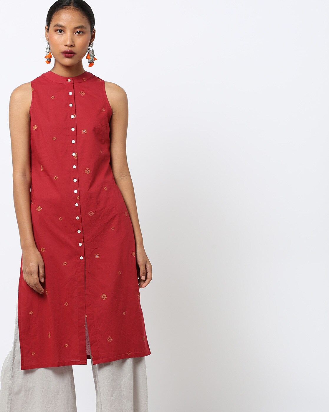 buy sleeveless kurtis online
