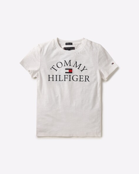 tommy hilfiger white crew neck