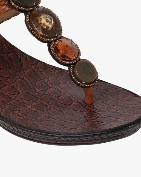 Buy Brown Flat Sandals for Women by CATWALK Online