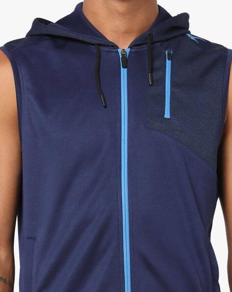 Fleece Jacket Sleeveless Hooded Jacket Men's Decathlon