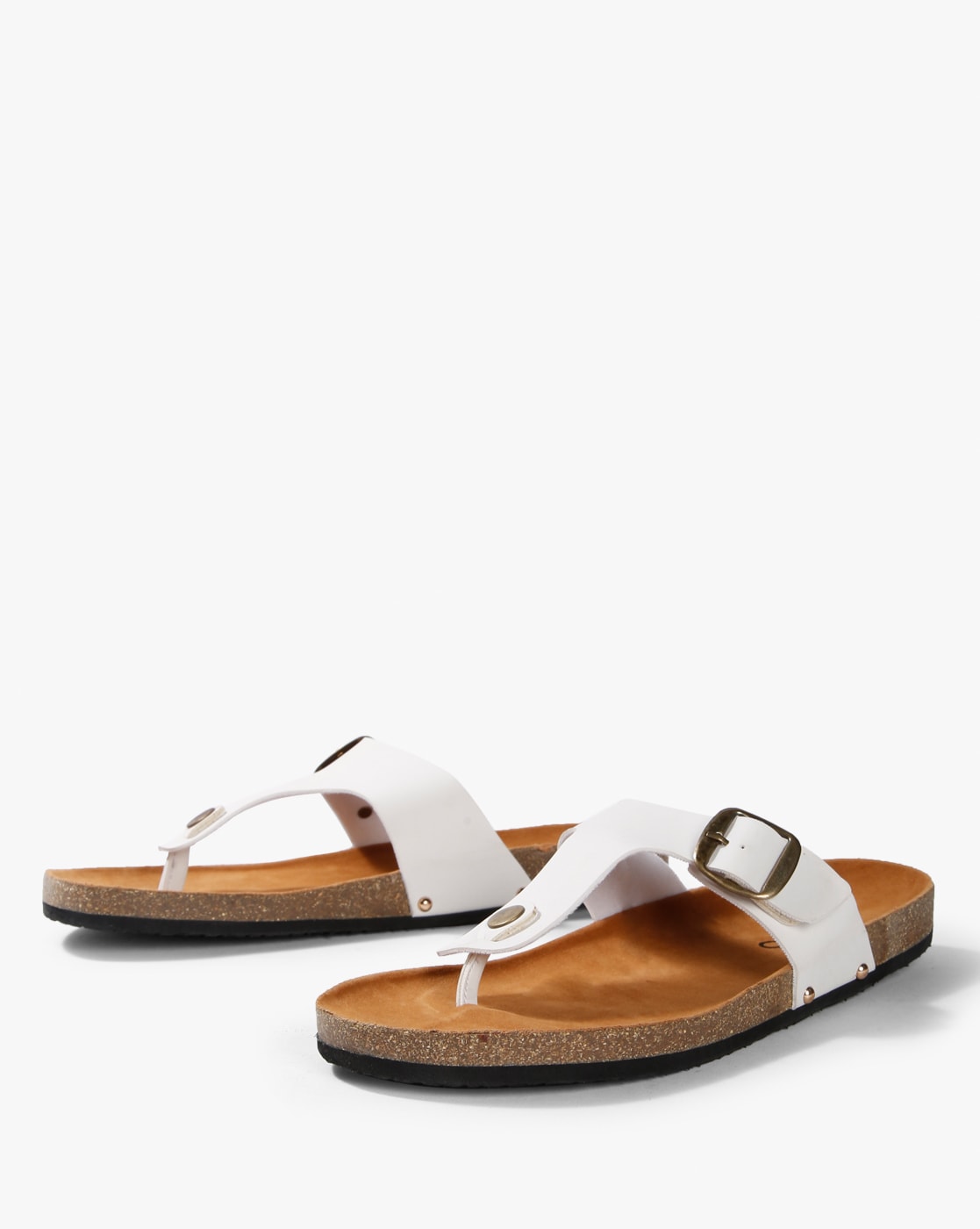 White Casual Sandals for Men by AJIO 