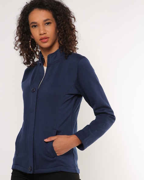 navy blue casual jackets womens