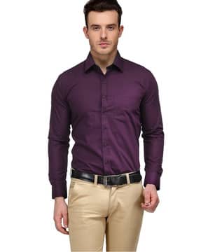 Buy Purple Shirts for Men by HANCOCK 