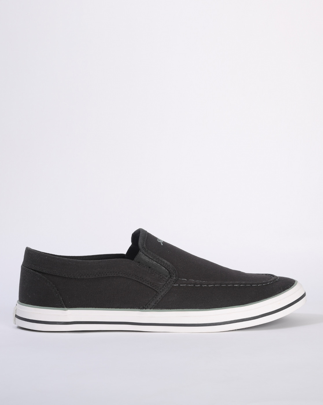 black casual shoes with black sole