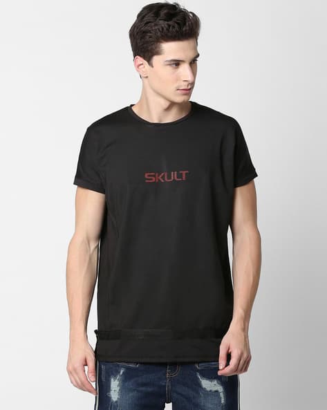 Typographic Print Crew-Neck T-shirt