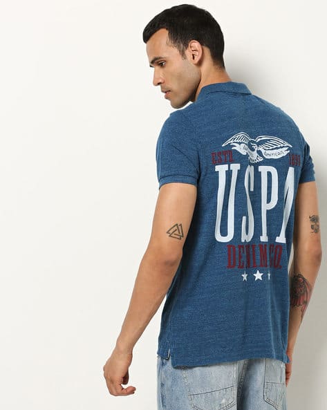Heathered Polo T-shirt with Signature Branding (Image - 2)