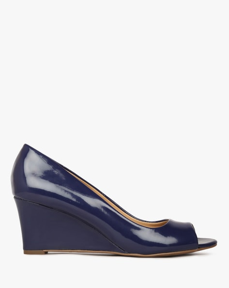 Navy Blue Heeled Shoes for Women by DEX 