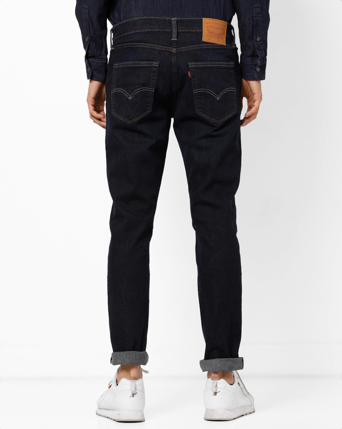 levi's slim men's dark blue jeans