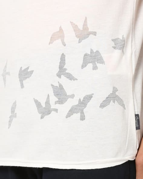 Printed V-neck T-shirt (Image - 3)