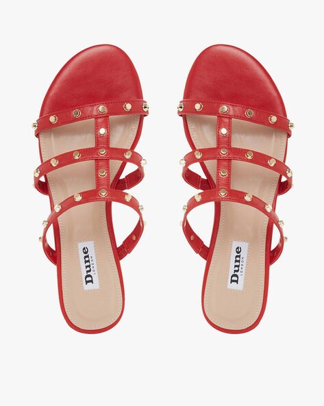 Dune red store sandals