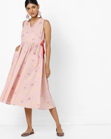 ajio pink dress