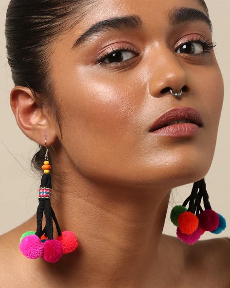 Emma Jewelry Women's Pom Pom Pink Earrings – Corral Western Wear