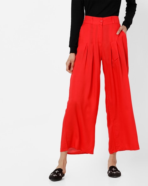 Mid-Rise Pleat-Front Pants Price in India