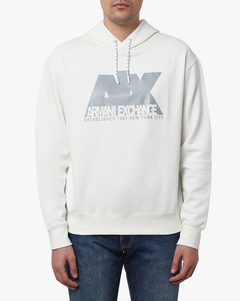 armani hoodie white