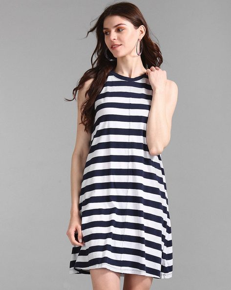gap blue and white striped dress