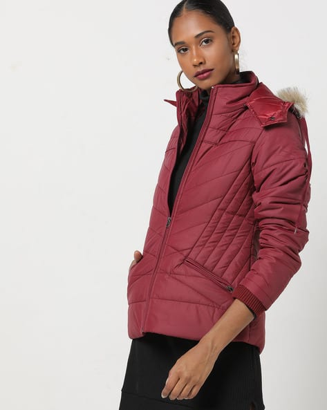 Buy Wine Jackets Coats for Women by Fort Collins Online