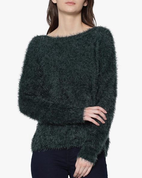 Sweater faux shop fur