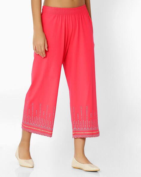 Palazzo Pants with Graphic Foil Print