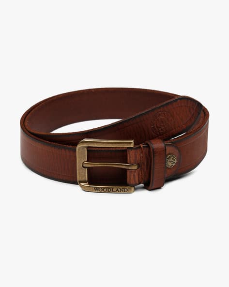 Leather Belt with Buckle Closure