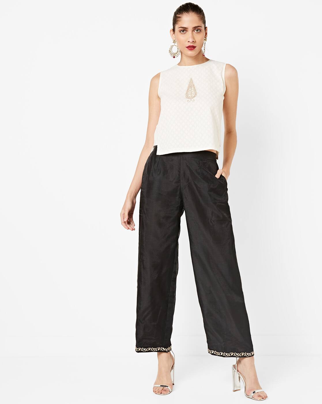 Kurta-Bottom Set for Women by AJIO 