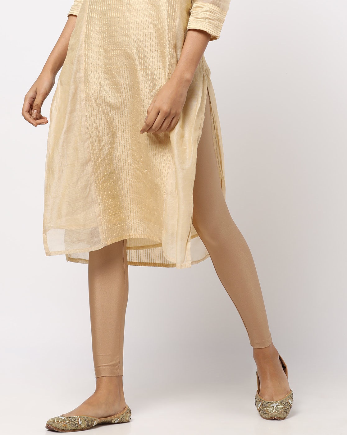 Buy Mustard Leggings for Women by GO COLORS Online | Ajio.com