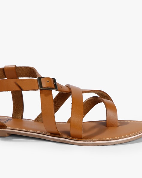 Tan leather strappy online sandals