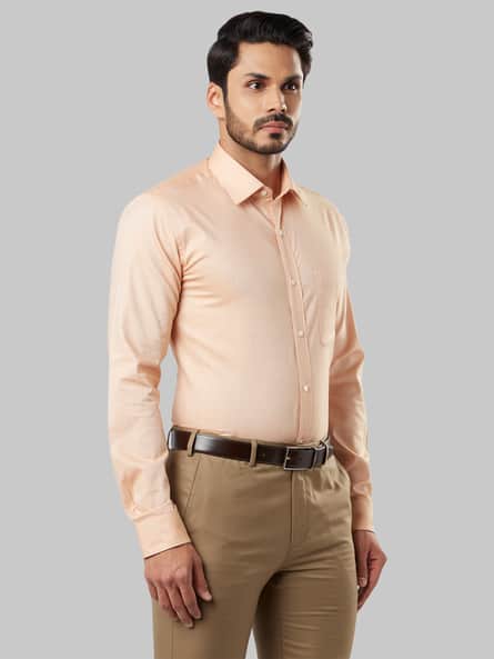 Buy Light Orange Shirts for Men by 