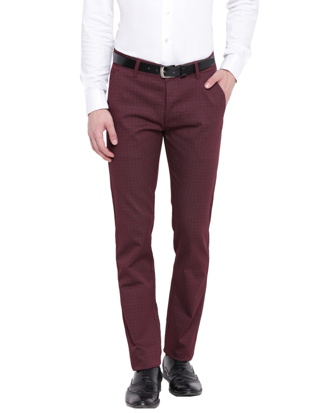 Buy R DUDE Maroon Cotton Pants for Men 36 Inches at Amazonin