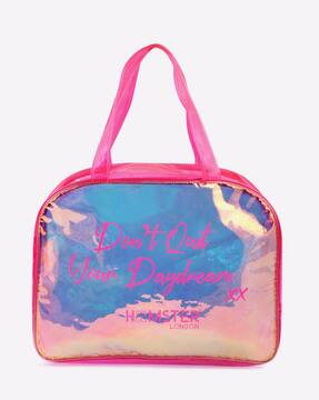 Buy HAMSTER LONDON Textured Boston Bag Online | Ajio.com