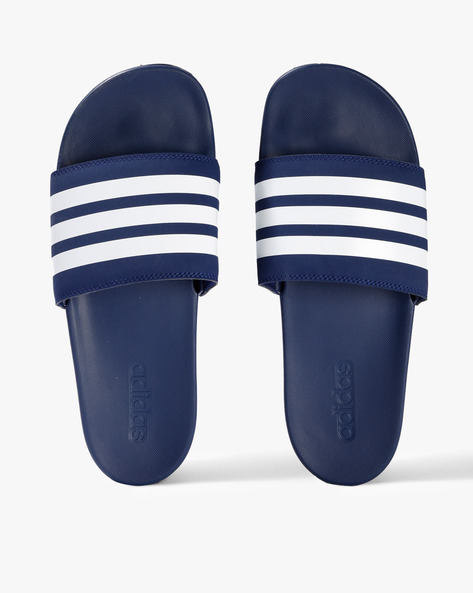blue adidas slippers
