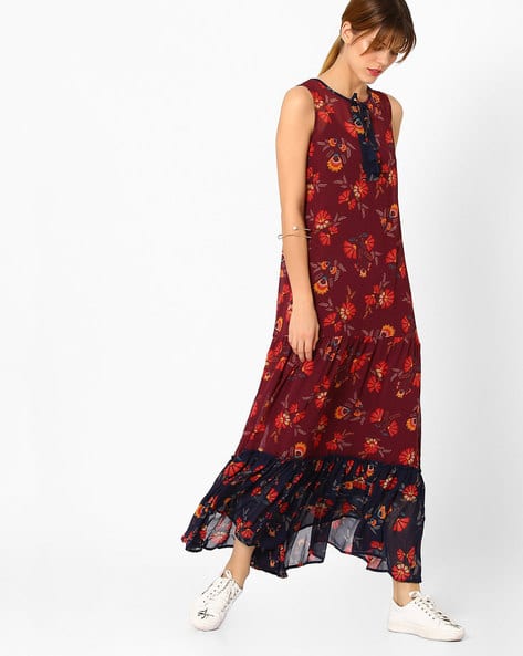 ajio long dresses