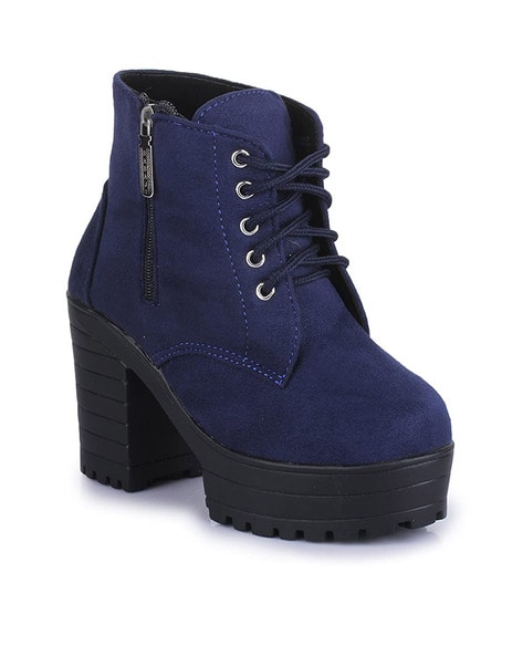 Buy Blue Boots for Women by SAPATOS 