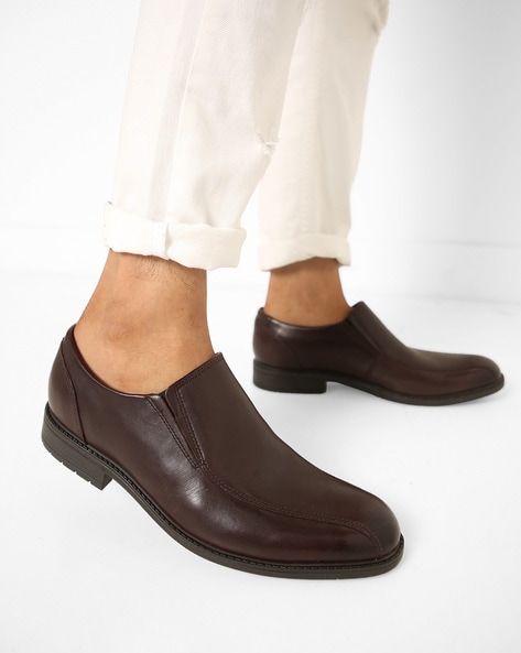 clarks brown formal shoes