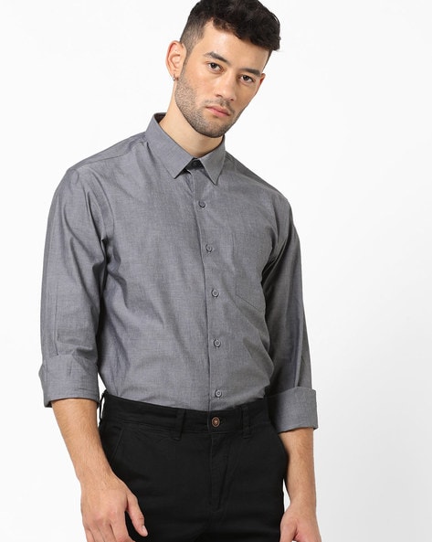 formal pant shirt black