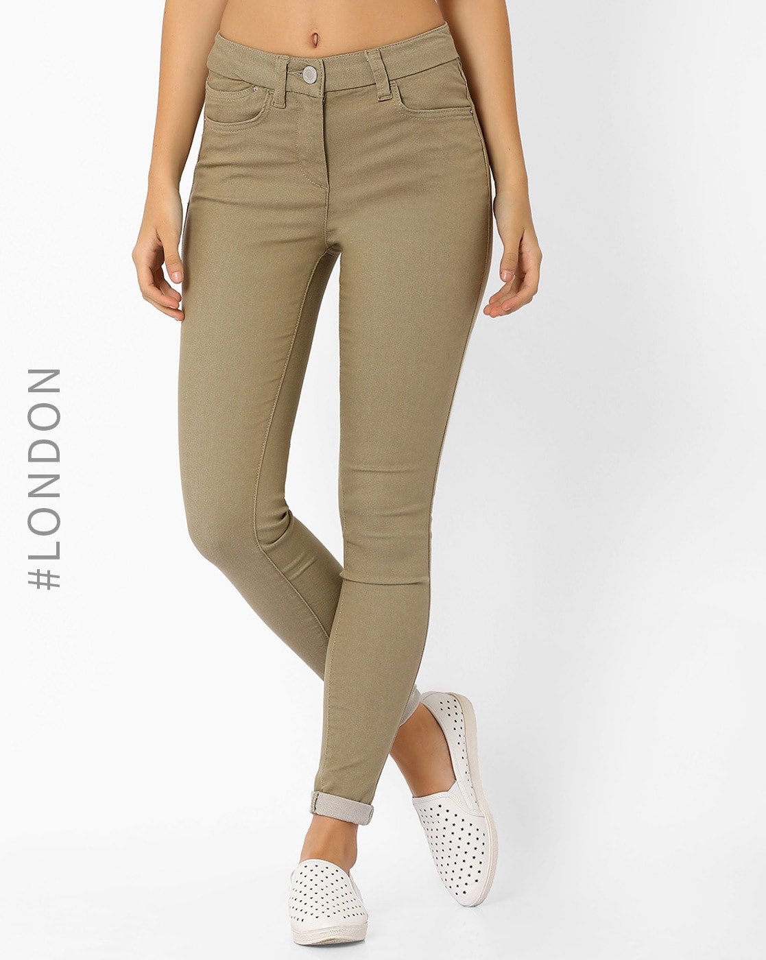 Khaki coloured jeans store womens