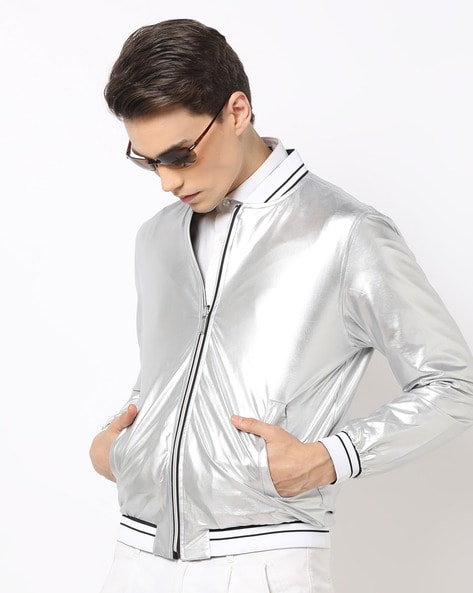 Buy Silver Jackets & Coats for Men by PURPLE STATE Online | Ajio.com