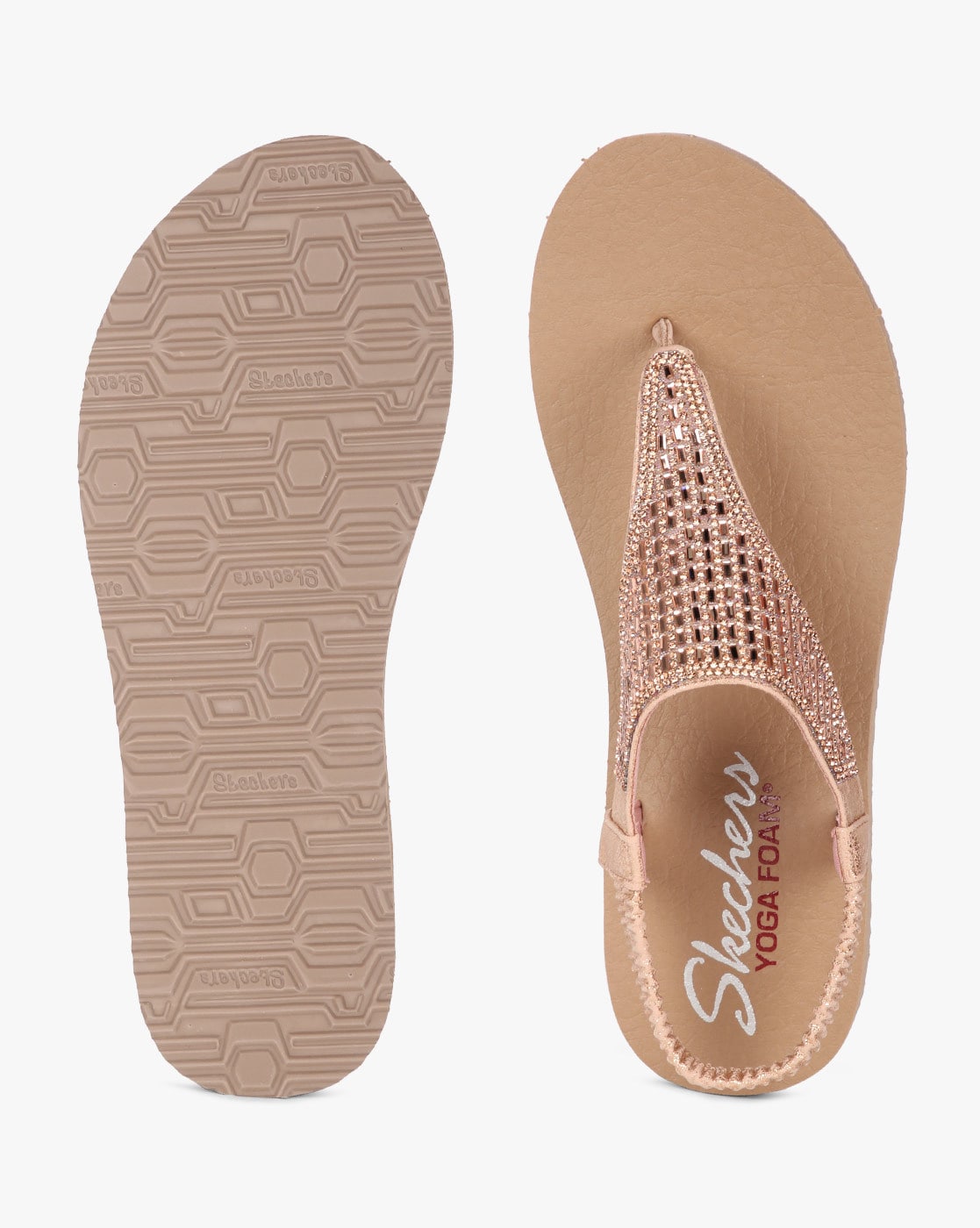 Buy Rosegold Flat Sandals for Women by Skechers Online Ajio