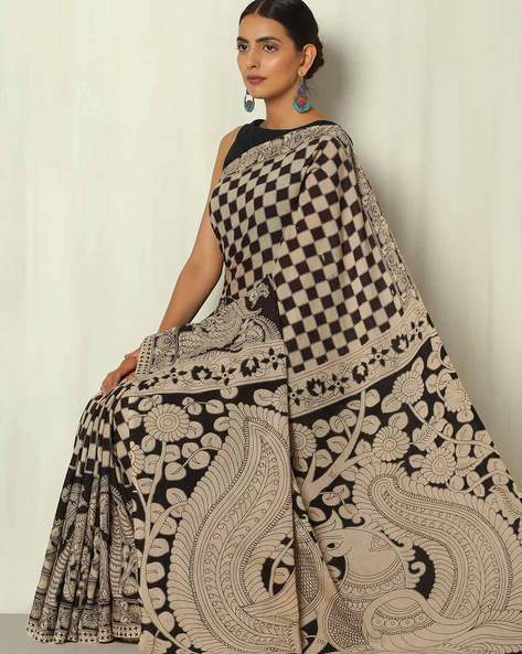 Buy Black Sarees for Women by Dhiral.Co Online | Ajio.com