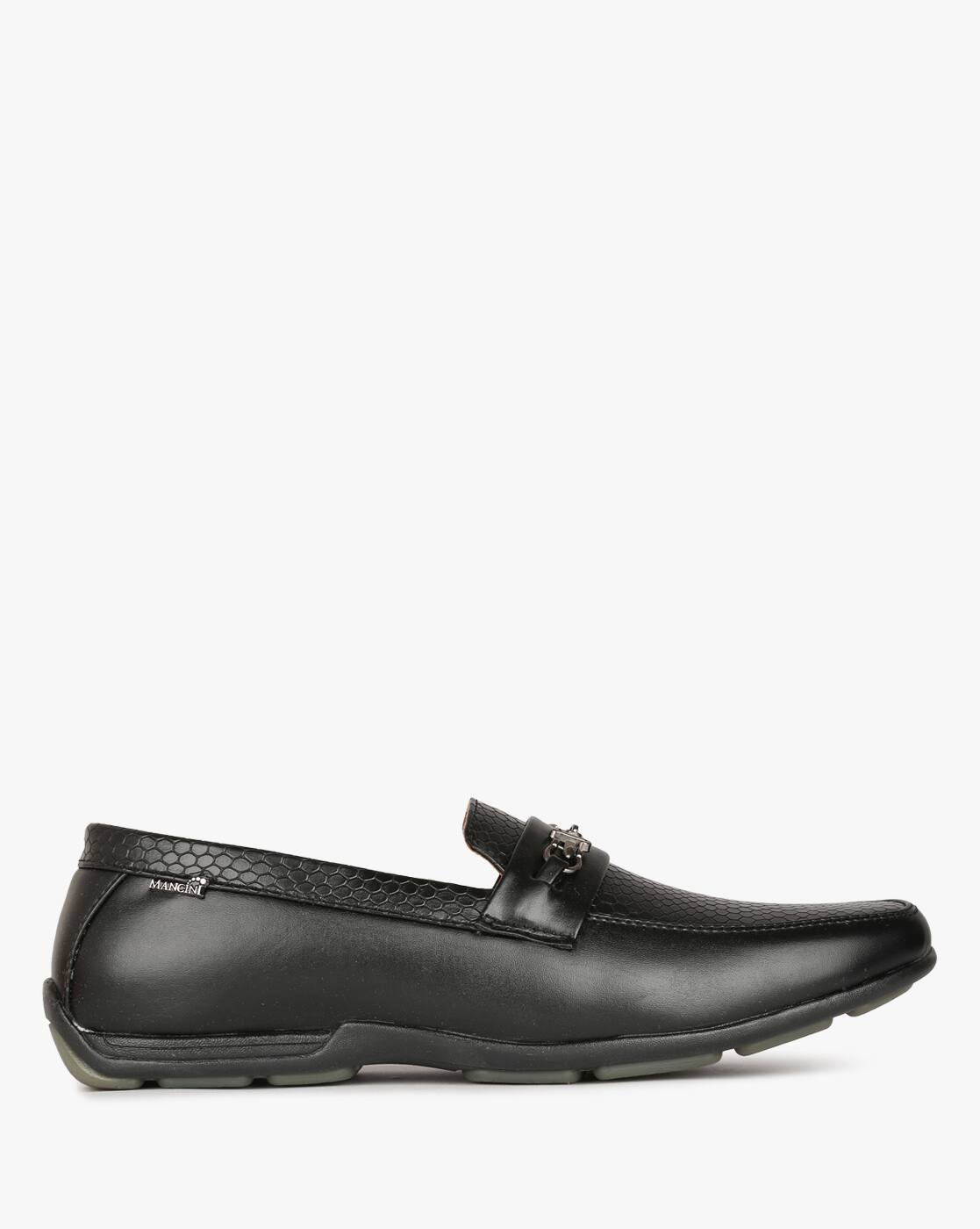 Textured Loafers with Penny Buckle