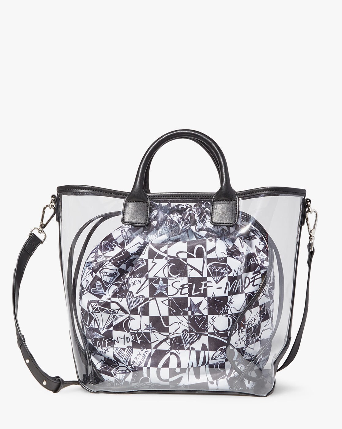 steve madden transparent bag