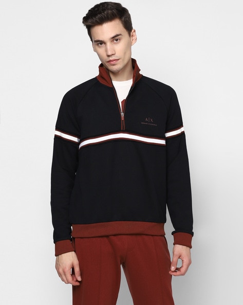 armani jeans zip front sweatshirt