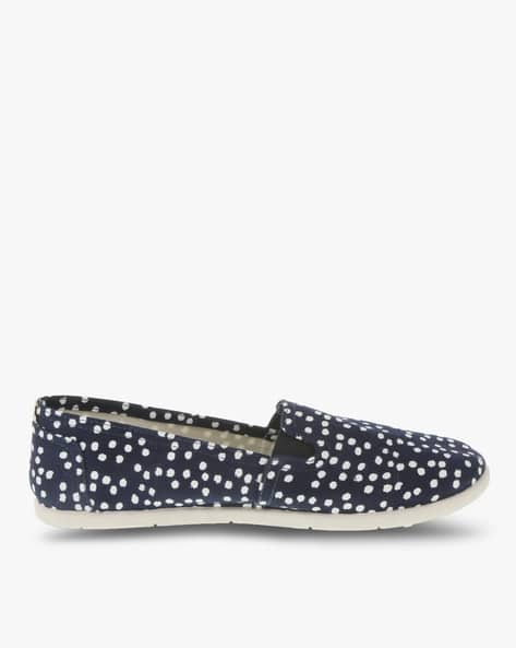 Printed Slip-On Shoes with Elasticated Gussets
