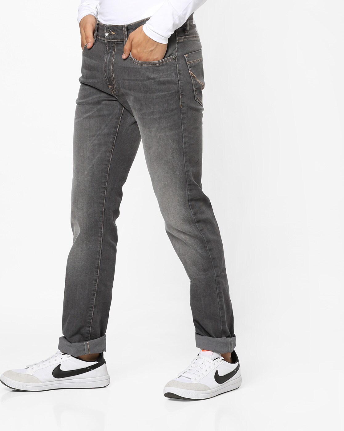silver grey jeans