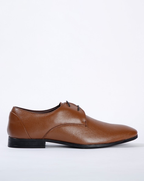 Allen cooper tan formal hot sale shoes